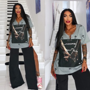 Tricou Oversized accesorizat by JDR 0850