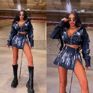 Set 2 piese din Denim (Geaca și Fusta) by JDR 0664
