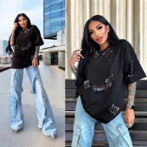 Tricou oversized accesorizat by JDR 0700