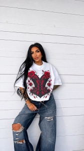 Tricou crop Oversized by JDR 0880