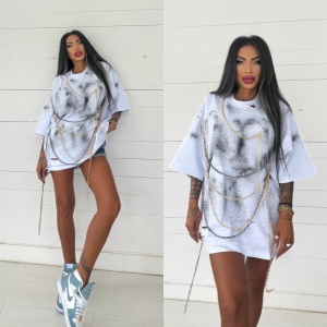 Tricou oversized accesorizat JDR 0818