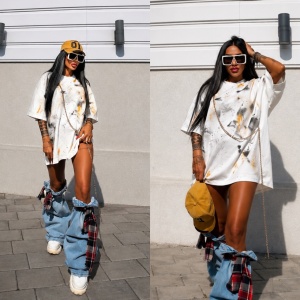 Tricou Oversized accesorizat by JDR 0834