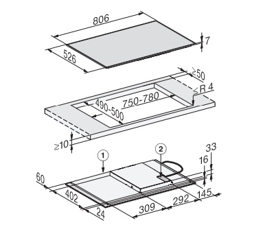 Miele KM 7373 FR 80 cm Flex Zone Plite cu inducție
