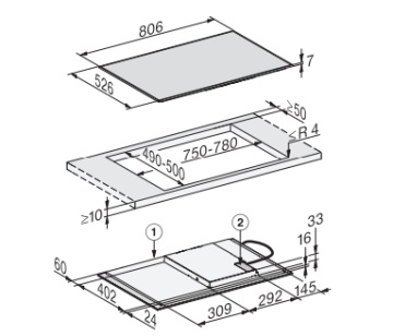 Miele KM 7373 FR 80 cm Flex Zone Plite cu inducție