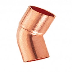 Curba teava cupru D10 mama - tata 45 grd.