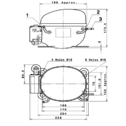 Compresor Cubigel GE70TG R134A