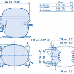 Compresor Embraco NT6217Z 230V R134A
