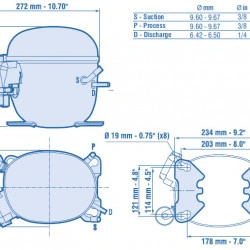 Compresor Embraco NT6217Z 230V R134A