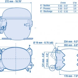 Compresor Embraco NT6222GK 230V refrigerare cilindree 17,4 cm³