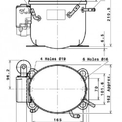 Compresor Cubigel GP14TB R134A