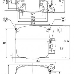 Compresor frigorific Secop Danfoss SC12G 230V R134A refrigerare