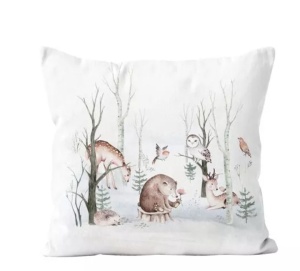 Pernuţă decor, model animale în pădure