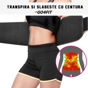 Centura de Slabit GO4FIT® pentru Fitness, Efect de Sauna, Neopren Gros fara Latex, Modelare Talie si Abdomen, Buzunar pentru Telefon, Inchidere Velcro Ajustabila, Flexibila si Confortabila, Negru - Img 7