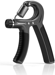 Flexor Maini Reglabil GO4FIT®, Rezistenta Ajustabila 5-60 kg din Rotita, Antrenament Antebrat, Incheietura si Mana, Exercitii de Recuperare, Imbunatateste Dexteritatea si Abilitatile Motorii, Compact si Portabil, Negru