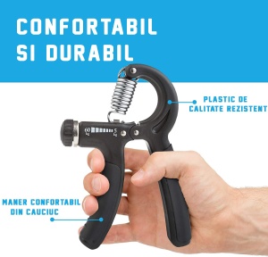 Flexor maini reglabil, GO4FIT, pentru antrenament antebrat, exercitii recuperare maini - Img 9