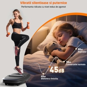 Resigilat - Aparat Vibromasaj GO4FIT®, Model V3000, 200W, 200 Niveluri Viteza, 4 Programe Presetate, Bluetooth & Difuzor Integrat, Display LED Tactil, Telecomanda Inclusa, Platforma 80x44 cm, Silentios 45dB, Greutate Maxima 150 kg, Negru - Img 4