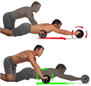 Roata pentru Abdomene GO4FIT®, Ab Roller pentru Tonifiere Abdomen, Brate si Picioare, Manere Ergonomice Confortabile, Greutate Maxima 150 kg, pentru Incepatori si Avansati, Usoara si Portabila, Antrenament Acasa sau la Sala - Img 4
