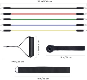 Set antrenament extensor cu 11 accesorii, GO4FIT. - Img 2
