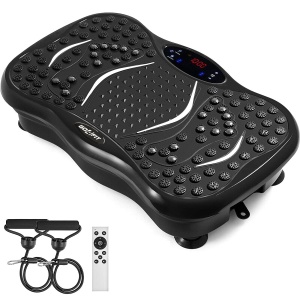 Aparat vibromasaj, GO4FIT, model V1000, Putere 200 W, Greutate Maxima 120 kg, Culoare Placa: Negru