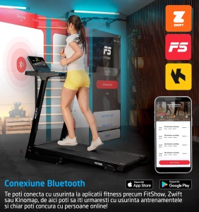 Banda de Alergat GO4FIT® Performance, Model FIT300, Motor 3CP, Viteza Maxima 16km/h, Greutate Utilizator 130 kg - Img 7