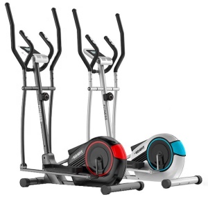 Bicicleta Eliptica Magnetica, GO4FIT®, pentru Fitness cu Monitorizare Activitati Fizice, Puls, Viteza, Timp, Distanta si Calorii, Greutate Maxima 110 kg, 8 Niveluri de Rezistenta, Volanta 5 kg, Alba - Img 6