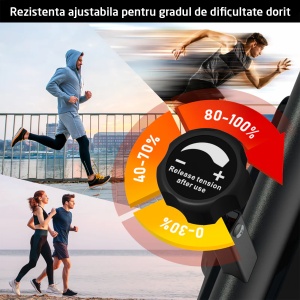 Bicicleta Spinning Magnetica GO4FIT® Model GF210, Volanta 10 kg, Rezistenta Ajustabila, Greutate Maxima Utilizator 130 kg, - Img 3
