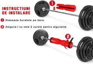 Protectie Bara pentru Genuflexiuni GO4FIT®, Barbell Pad din Spuma cu Memorie, Design Ergonomic, 45 x 9 cm, Compatibila cu Barele Olimpice, Protejeaza Gatul si Umerii, pentru Fandari si Ridicari de Bazin, Rosu - Img 7