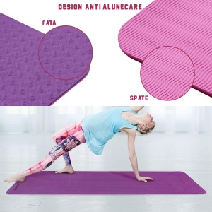 RESIGILAT - Saltea pentru antrenament , GO4FIT, pentru yoga, fitness, aerobic, pilates, exercitii la sol, dimensiune 183*62*6 mm - Img 11