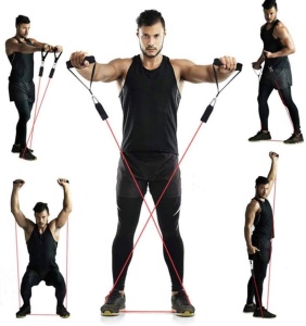 Set antrenament extensor cu 11 accesorii, GO4FIT. - Img 9