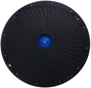 Minge Echilibru Bosu GO4FIT®, Diametru 58 cm, 2 Corzi Elastice cu Manere, Pompa Inclusa, PVC Non-Toxic, Suprafata Texturata Antiderapanta, Greutate Maxima 150 kg, pentru Fitness, Yoga, Pilates si Recuperare, Albastru - Img 8