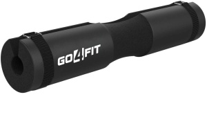 Protectie Bara pentru Genuflexiuni GO4FIT®, Barbell Pad din Spuma cu Memorie, Design Ergonomic, 45 x 9 cm, Compatibila cu Barele Olimpice, Protejeaza Gatul si Umerii, pentru Fandari si Ridicari de Bazin, Negru