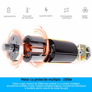 Resigilat - Aparat vibromasaj, GO4FIT, model V1000, Putere 200 W, Greutate Maxima 120 kg, Culoare Placa: Negru - Img 3