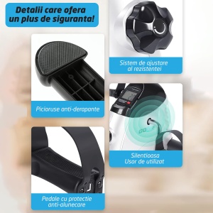 RESIGILAT - Mini bicicleta fitness de recuperare, GO4FIT, pentru maini si picioare, reglabila, ideala pentru exercitii de intretinere - Img 7