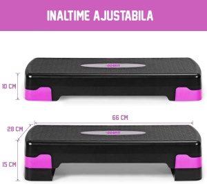 RESIGILAT - Stepper GO4FIT , pentru fitness, aerobic si cardio, 2 niveluri de inaltime - Img 2