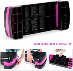RESIGILAT - Stepper GO4FIT , pentru fitness, aerobic si cardio, 2 niveluri de inaltime - Img 7