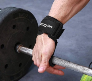 Set 2 Chingi cu Carlig pentru Ridicare Greutati GO4FIT®, Lifting Hooks din Otel, Manseta din Neopren Captusita, Inchidere cu Arici Reglabila, Aderenta Sporita, pentru Haltere, Culturism si Crossfit, Antrenament Spate si Umeri, Negru - Img 3