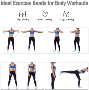 Banda Elastica Lunga GO4FIT®, Resistance Band din Latex 100% Natural, Rezistenta 13.5-27 kg, Lungime 208 cm, pentru Fitness, Sala, Mobilitate, Stretching, Yoga si Gimnastica de Recuperare, Incepatori si Avansati, Negru - Img 9