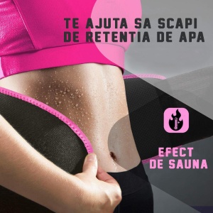 Centura de Slabit GO4FIT® pentru Fitness, Efect de Sauna, Neopren Gros fara Latex, Modelare Talie si Abdomen, Buzunar pentru Telefon, Inchidere Velcro Ajustabila, Flexibila si Confortabila, Roz - Img 6
