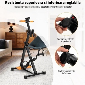 Resigilat - Bicicleta Recuperare GO4FIT®, Model GF520, Greutate Maxima Utilizator 120 kg, Rezistenta prin Frecare cu Ajustare Continua, Ecran LCD, Monitorizare Timp, Calorii, Distanta, TCNT si CNT, Design Compact, Recuperare, Miscare Usoara si Exercitii - Img 5