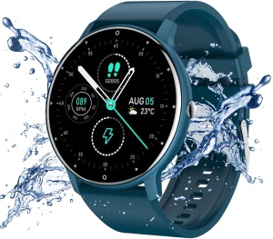 RESIGILAT - Ceas smartwatch si bratara fitness, GO4FIT® , model GF03, Notificari Apeluri/Sms/Social Media, monitorizare activitati fizice, somn, ritm cardiac, pedometru, player muzica, rezistent la ap - Img 2
