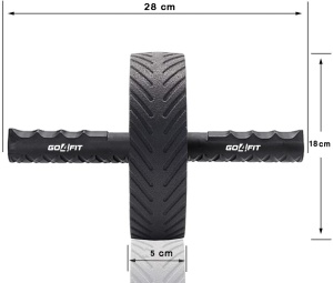 Roata pentru Abdomene GO4FIT®, Ab Roller pentru Tonifiere Abdomen, Brate si Picioare, Manere Ergonomice Confortabile, Greutate Maxima 150 kg, pentru Incepatori si Avansati, Usoara si Portabila, Antrenament Acasa sau la Sala - Img 5