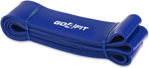 Banda Elastica Lunga GO4FIT®, Resistance Band din Latex 100% Natural, Rezistenta 25-60 kg, Lungime 208 cm, pentru Fitness, Sala, Mobilitate, Stretching, Yoga si Gimnastica de Recuperare, Incepatori si Avansati, Albastru - Img 6