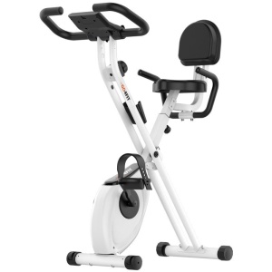 Bicicleta fitness magnetica, GO4FIT®, model GF300, Verticala, Pliabila, Volanta 1.6 kg, Greutate Maxima Utilizator 100 kg