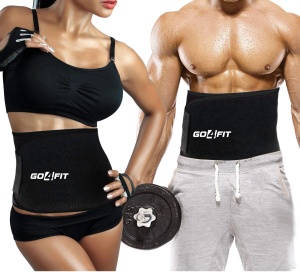Centura de Slabit GO4FIT® pentru Fitness, Efect de Sauna, Neopren Gros fara Latex, Modelare Talie si Abdomen, Buzunar pentru Telefon, Inchidere Velcro Ajustabila, Flexibila si Confortabila, Negru - Img 5