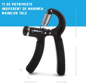 Flexor maini reglabil, GO4FIT, pentru antrenament antebrat, exercitii recuperare maini - Img 7