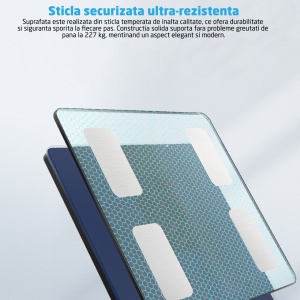 Resigilat - Cantar Electronic Inteligent GO4FIT®, Model BS100, Bluetooth, 30 x 30 cm, 14 Indici - Img 7
