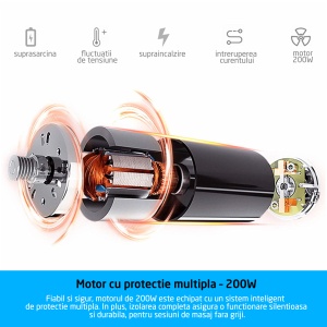 Aparat Vibromasaj GO4FIT® GF1000, Platforma Vibratii Fitness, Putere 200 W, 99 Viteze, 5 Programe, 2 Benzi Elastice de Rezistenta, Telecomanda, Boxe Integrate si USB, Magneti Masaj Talpi, Greutate Maxima 120 kg, Rosu - Img 7