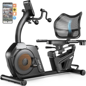 Bicicleta Fitness Orizontala GO4FIT®, Model GF600, Volanta 6 kg, Greutate Maxima 130 kg, Rezistenta Magnetica Reglabila, 8 Niveluri de Intensitate, Ecran LCD, Sa cu Spatar Confortabil, Ghidon Stabil, Pedale Antiderapante, Design Stabil si Compact