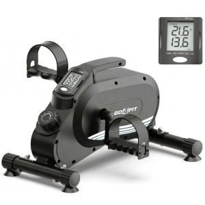 Mini Bicicleta Magnetica GO4FIT®, Model GF530, Pedalier Picioare si Brate, Greutate Maxima Utilizator 120 kg, Rezistenta Magnetica Reglabila, 8 Niveluri de Intensitate, Ecran LCD, Monitorizare Timp, Distanta, Viteza, RPM