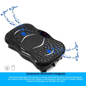 Resigilat - Aparat vibromasaj, GO4FIT, model V1000, Putere 200 W, Greutate Maxima 120 kg, Culoare Placa: Negru - Img 4